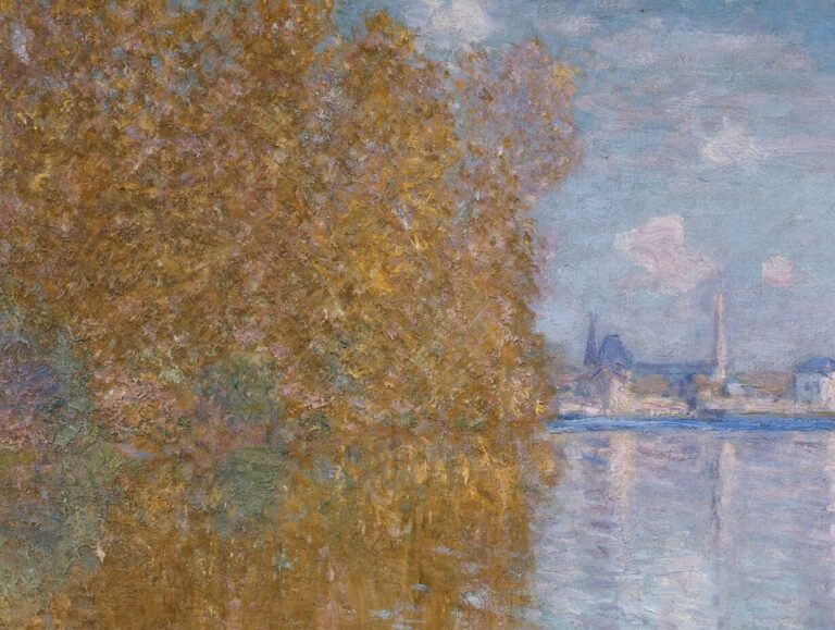 Claude Monet Autumn Effects at Argenteuil: Claude Monet, Autumn Effects at Argenteuil, 1873, Courtauld Gallery, London, UK. Detail.
