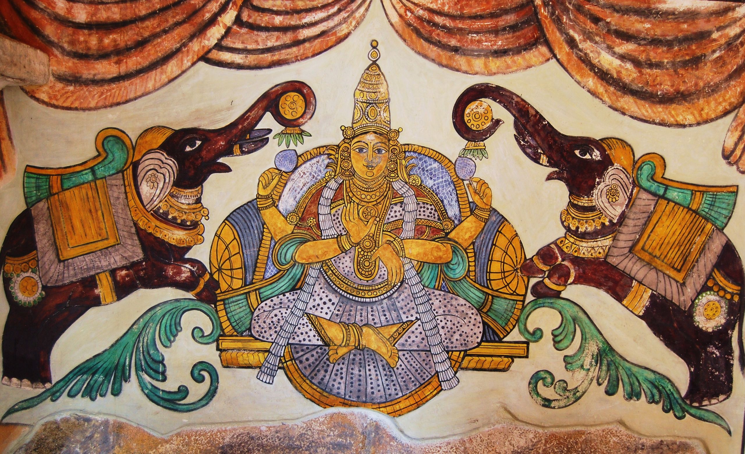 Lakshmi In Art DailyArt Magazine   Tanjore Paintings   Big Temple 01 