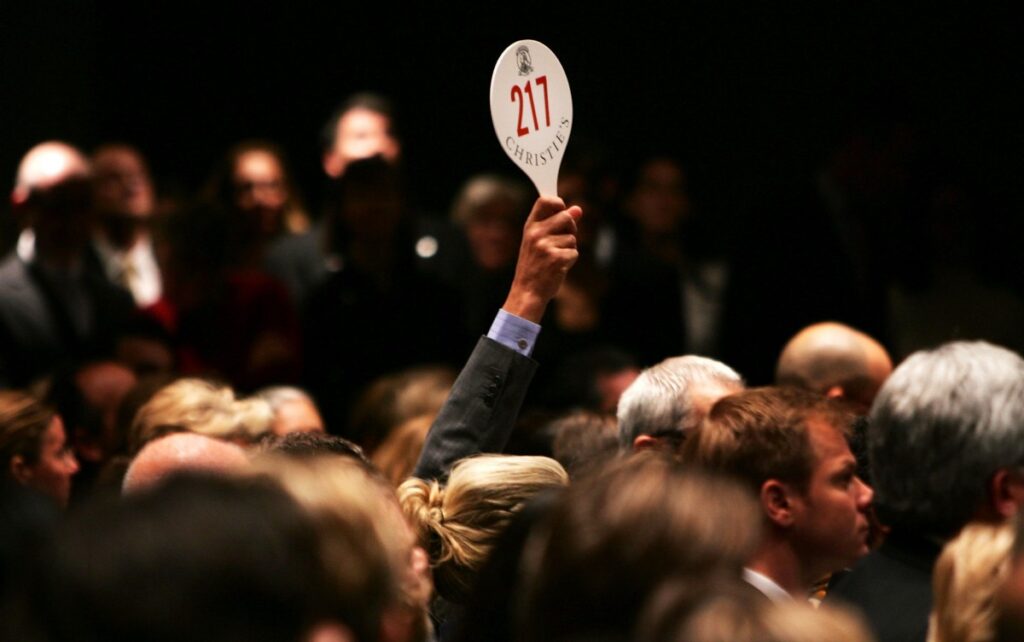 Auction at Christie's. 