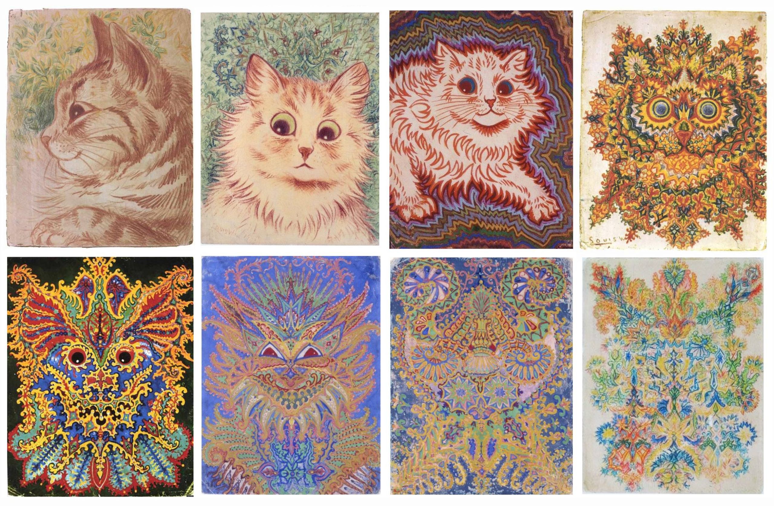 The Colorful, Dancing, Psychedelic Cats of Louis Wain
