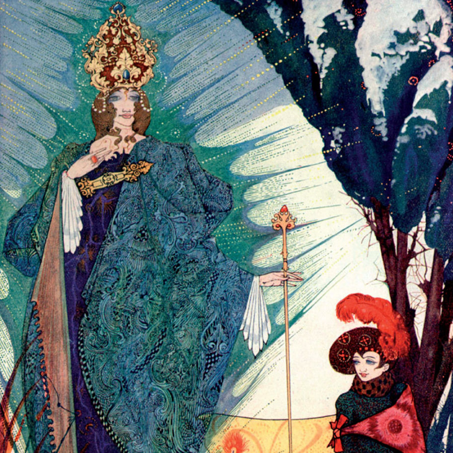 Harry Clarke illustration for the Snow Queen book, from the Pook Press publishing house.