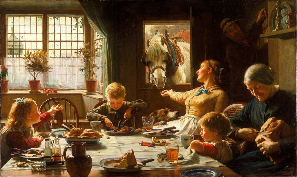 Parenting in art:Frederick George Cotman, One of the Family, 1880, Walker Art Gallery, Liverpool, UK.