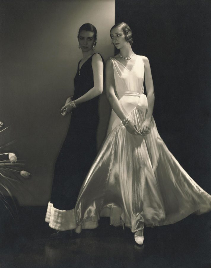 Edward Steichen, Model Marion Morehouse, and another model wearing dresses by Madeleine Vionnet, 1930, New York, NY, USA. Fashion Photographers