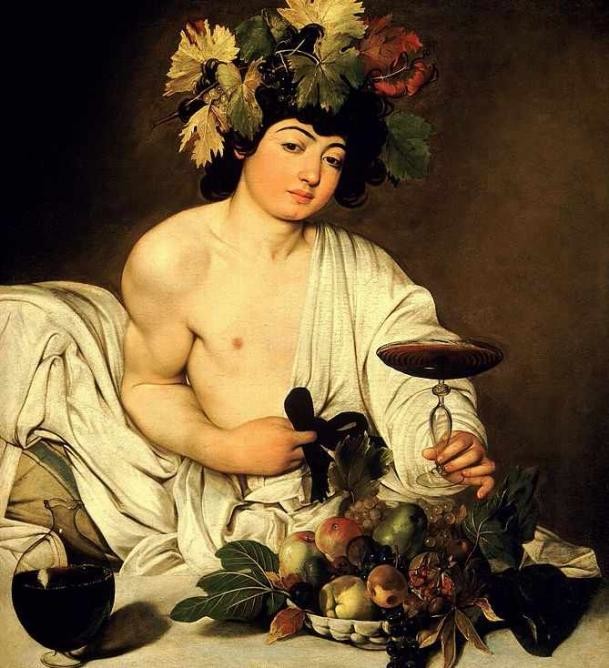 mary beale young bacchus: Caravaggio, Bacchus, c. 1596, Uffizi, Florence, Italy.
