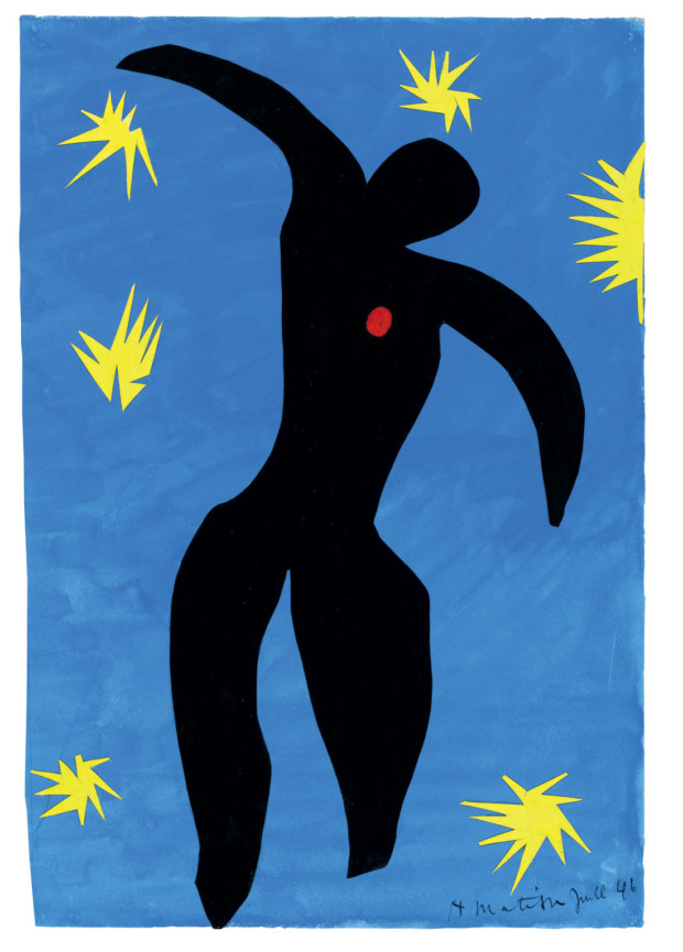 Henri Matisse cut-outs: Henri Matisse, Icarus, 1946, Centre Pompidou, Paris, France.
