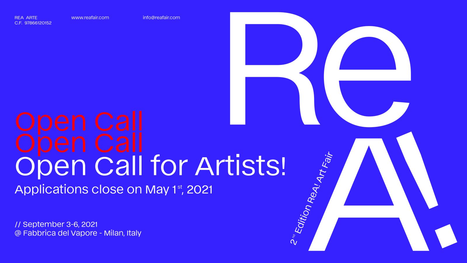 REA International Art Fair Open Call DailyArt Magazine Art History