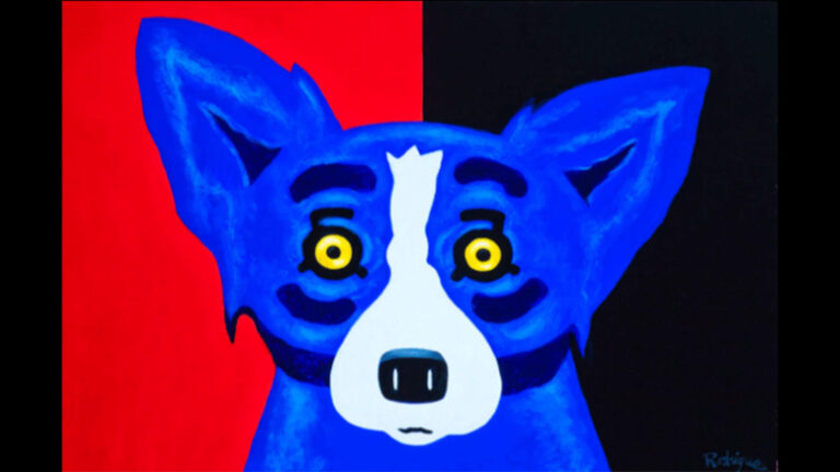 Louisiana Yard Dog folk art painting