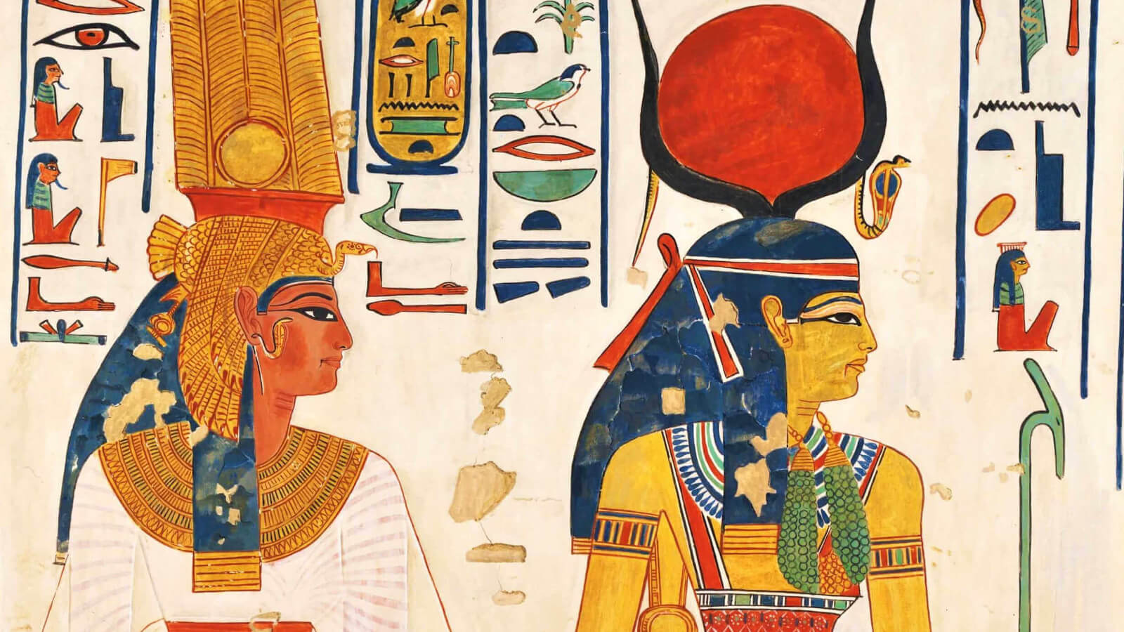 Egyptian Gods And Goddesses Stroke Design Set Vector Download