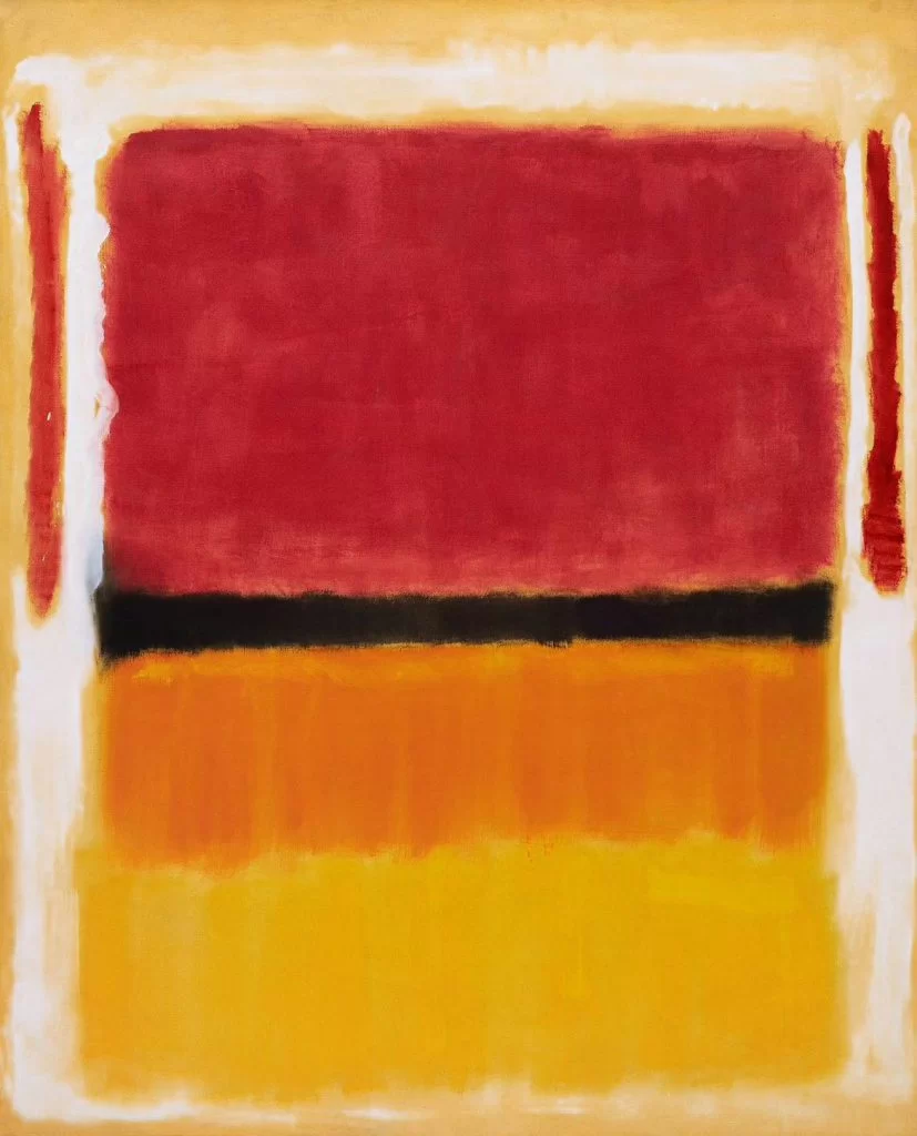 migrant artists: Mark Rothko, Untitled (Violet, Black, Orange, Yellow on White and Red), 1949, Solomon R. Guggenheim Museum, New York City, NY, USA.
