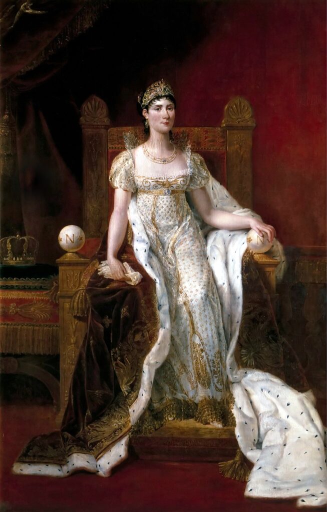 Joséphine: Guillaume Guillon-Lethière, Joséphine, Empress of the French, ca. 1807, Palace of Versailles, Versailles, France. Wikimedia Commons (public domain).
