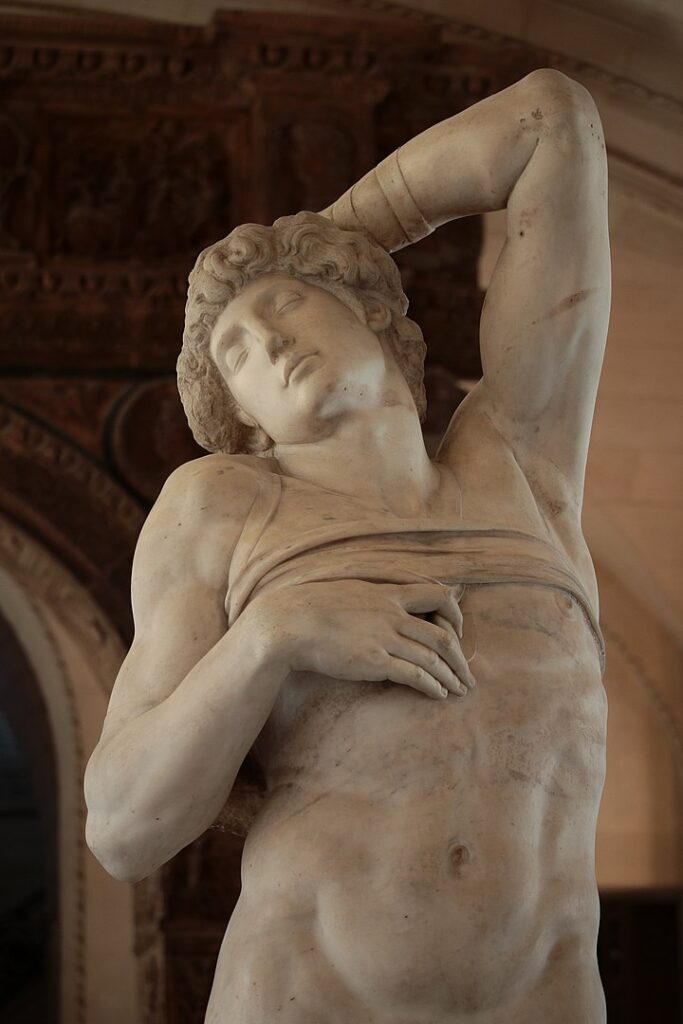 Laocoön: Michelangelo, Dying Slave, c. 1513-1515, Louvre, Paris, France. Detail. Photograph by Jörg Bittner Unna via Wikimedia Commons (CC BY-SA 3.0).
