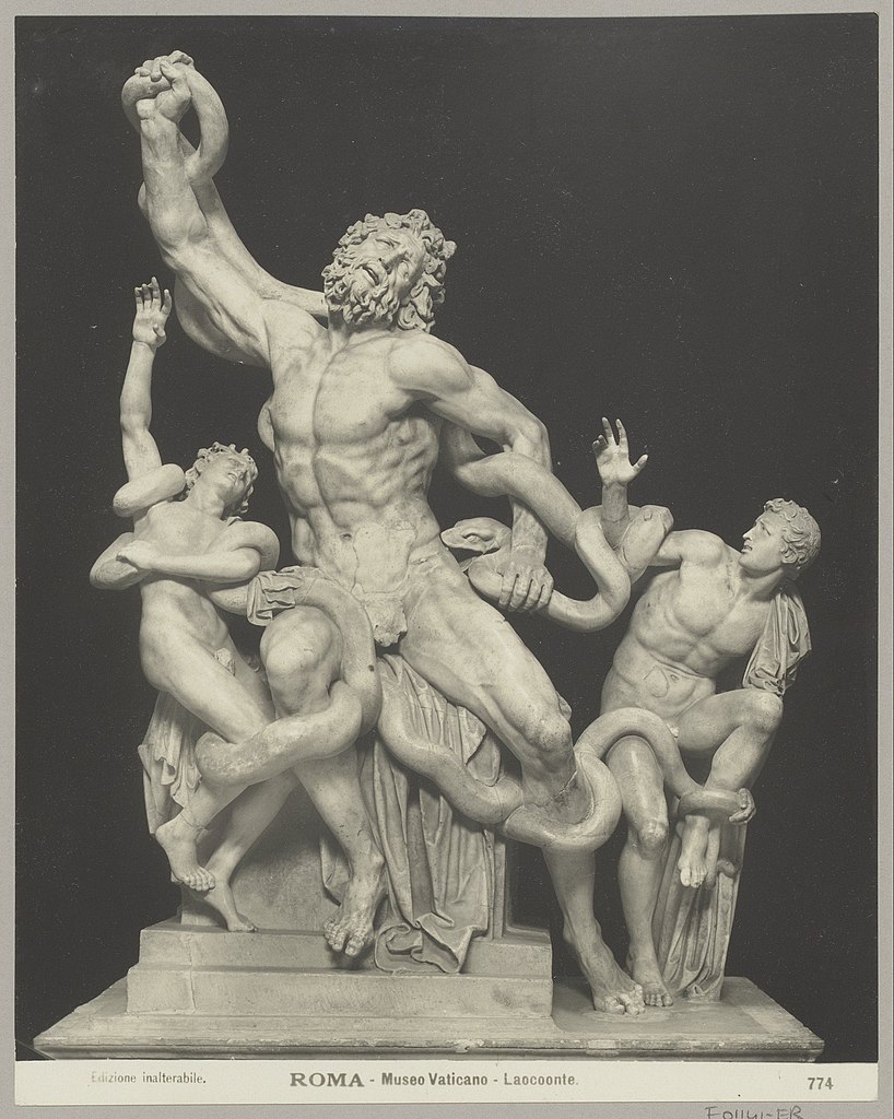 Laocoön: Laocoön and His Sons as it was between 1540 and 1957, with Laocoön’s extended arm, Rijksmuseum, Amsterdam, Netherlands.
