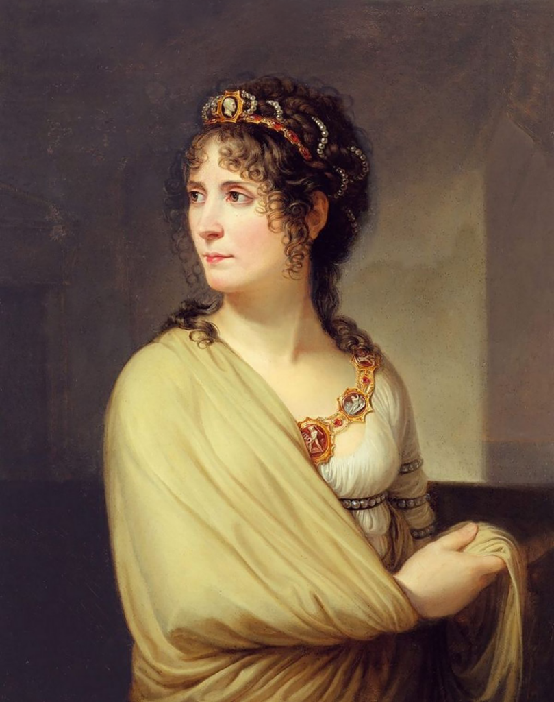 Joséphine: Andrea Appiani, Portrait of Joséphine de Beauharnais, ca. 1808, private collection institution. Wikimedia Commons (public domain).
