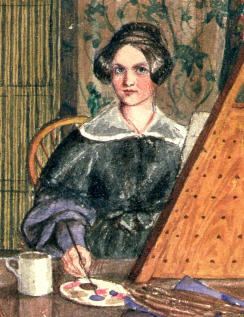 Caroline von der Embde: Mary Ellen Best, Self-Portrait in Painting Room, Detail, 1837-39, York Art Gallery, York, UK.
