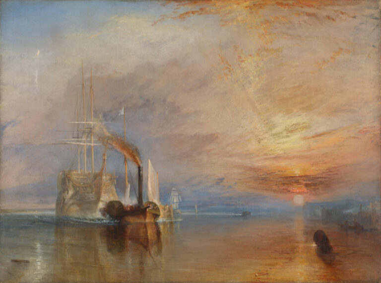 Turner exhibition: J. M. W. Turner, The Fighting Temeraire, 1839, National Gallery, London, UK.
