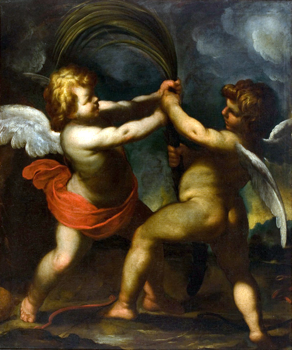 cupid paintings: Camillo Procaccini, Eros and Anteros, 17th century, National Museum of Fine Arts, Rio de Janeiro, Brazil.
