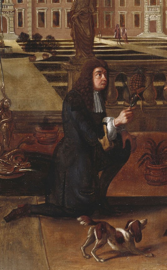 Pineapple picture: Detail of John Rose from British School, Charles II Presented with a Pineapple, ca. 1675-80, Royal Collection Trust, UK.

