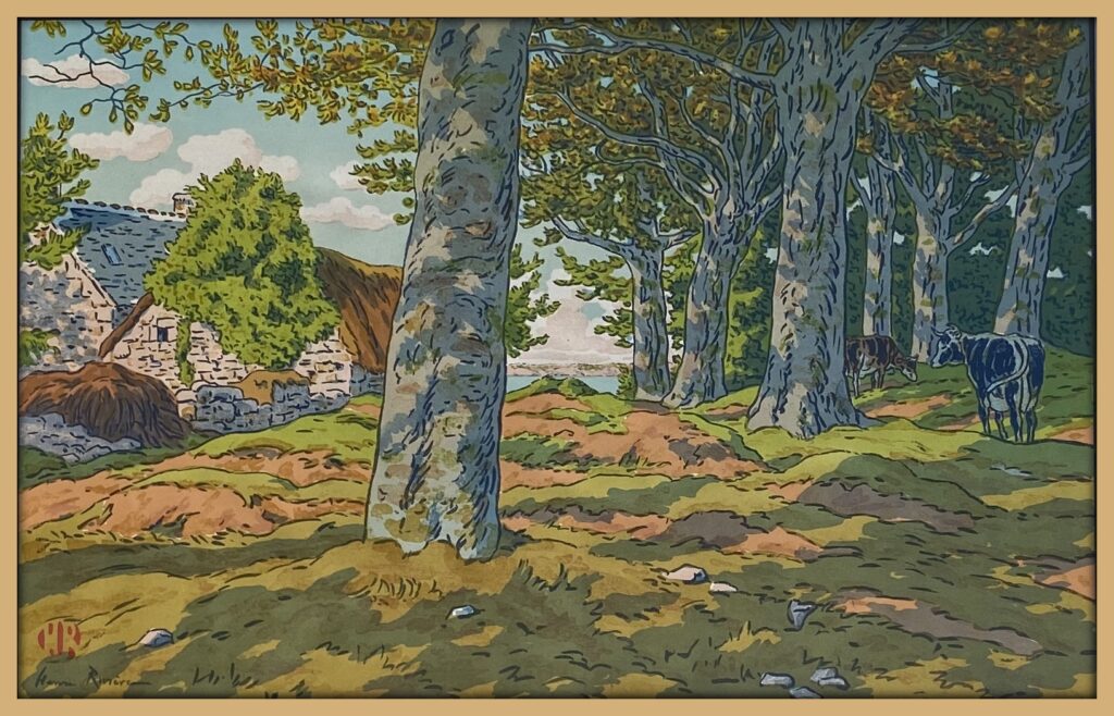 Henri Rivière: Henri Rivière, Le bois de hêtre à Kerzaden from the series Brittany’s Beautiful Countryside (Le Beau Pays de Bretagne), 1917.
