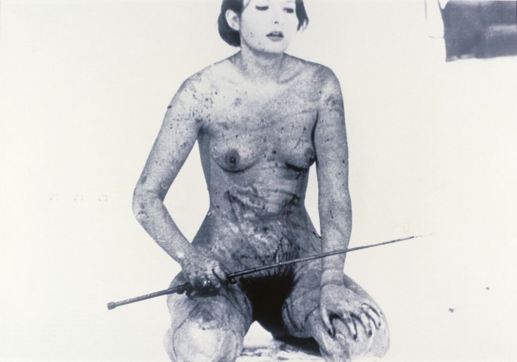 Blood in art: Marina Abramović, Lips of Thomas, performance, 1975, Innsbruck, Austria, Artnet.
