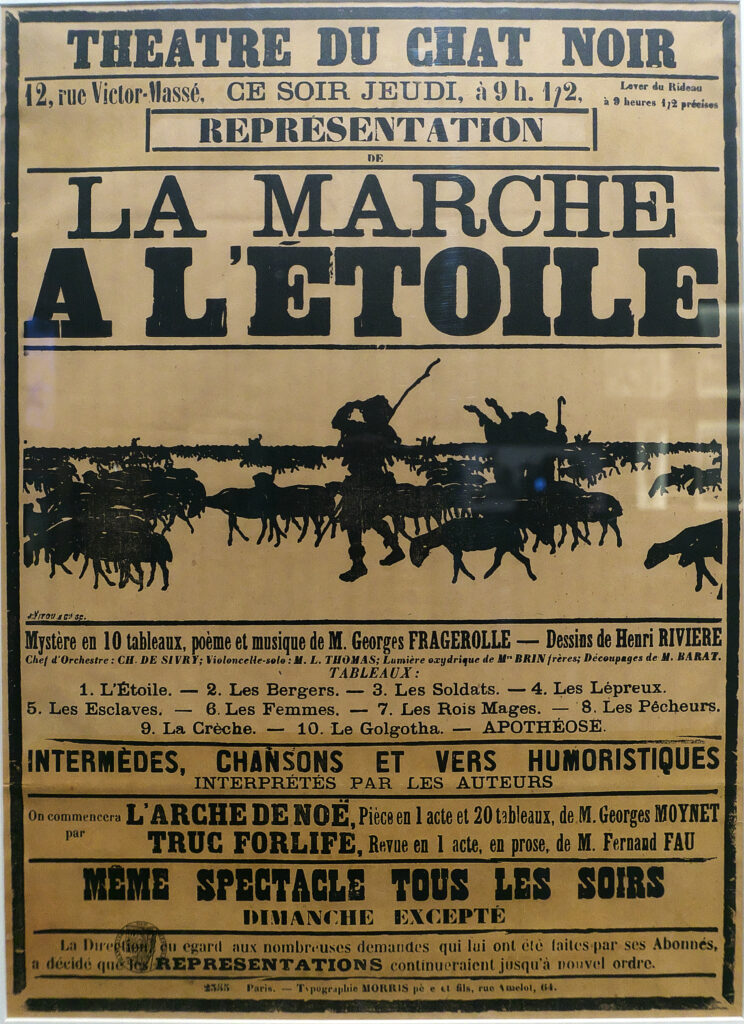 Henri Rivière: Henri Rivière, Poster for The Walk to the Star (La Marche à l’Étoile) show at Le Chat Noir cabaret in Paris, France.
