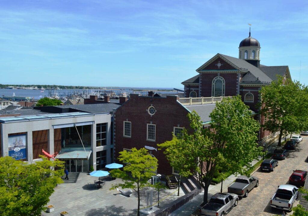 scrimshaw: New Bedford Whaling Museum, aerial view. Photo from NBWM website.
