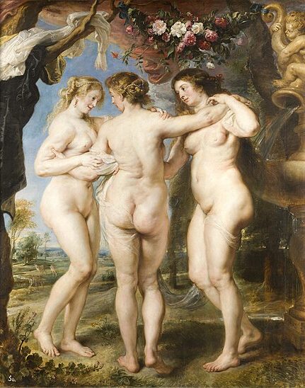 Rubens mythological paintings: Rubens Mythological Paintings: Peter Paul Rubens, The Three Graces, 1630-1635, Museo del Prado, Madrid, Spain.
