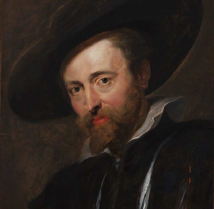 Rubens mythological paintings: Peter Paul Rubens, Self-Portrait, 1630, Rubenshuis, Antwerp, Belgium. Detail.
