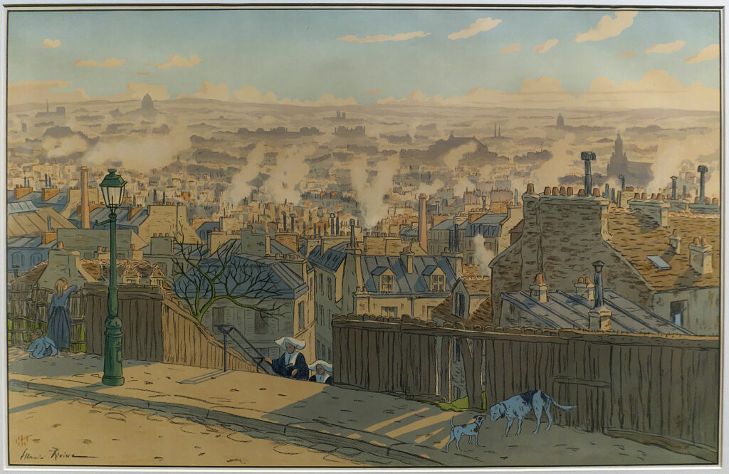 Henri Rivière: Henri Rivière, Paris Seen from Montmartre (Paris vu de Montmartre), plate 2 from the Parisian Landscapes (Paysages parisiens) series, 1900.

