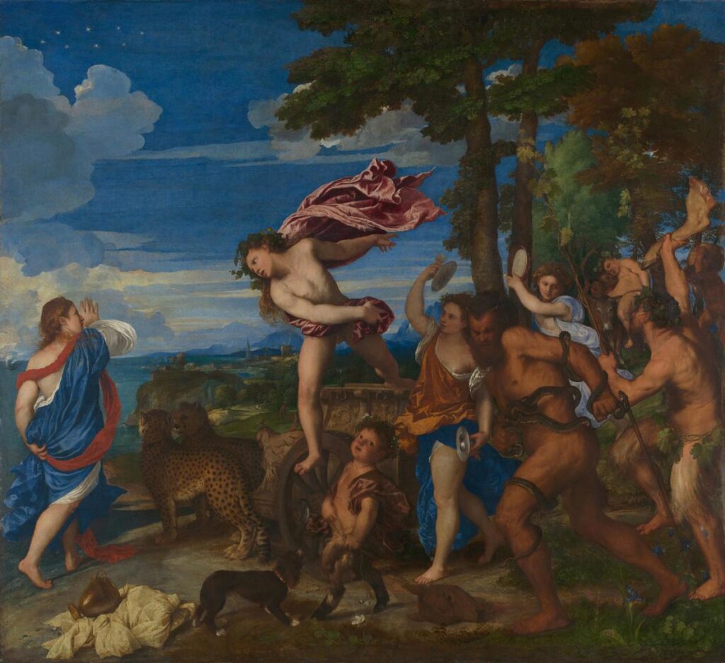 Venetian Renaissance: Titian, Bacchus and Ariadne, 1520–1523, The National Gallery, London, UK.
