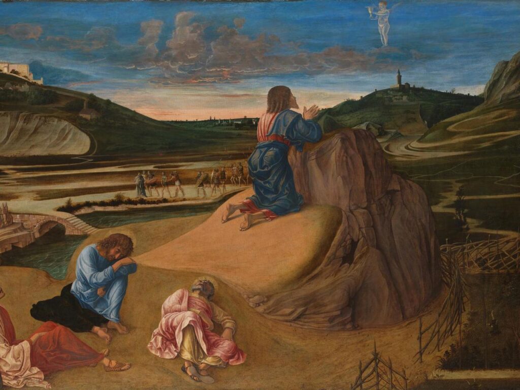 Venetian Renaissance: Giovanni Bellini, Agony in the Garden, 1458–1460, The National Gallery, London, UK.
