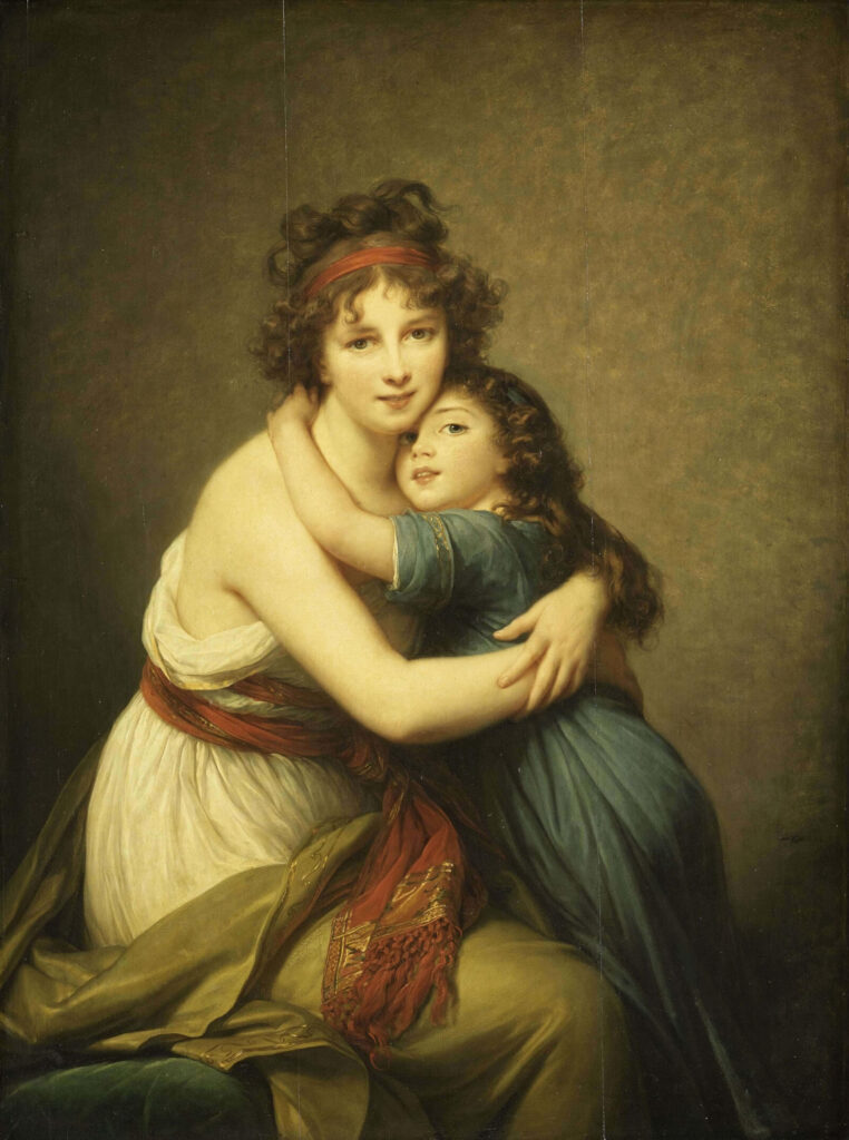 Élisabeth Vigée Le Brun Self-Portrait with Her Daughter: Élisabeth Vigée Le Brun, Self-Portrait with Her Daughter, Julie, 1789, Louvre, Paris, France.
