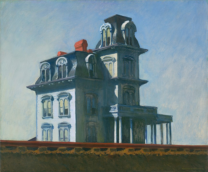 hopper 10 paintings: Edward Hopper, House by the Railroad, 1925, Museum of Modern Art, New York City, NY, USA.
