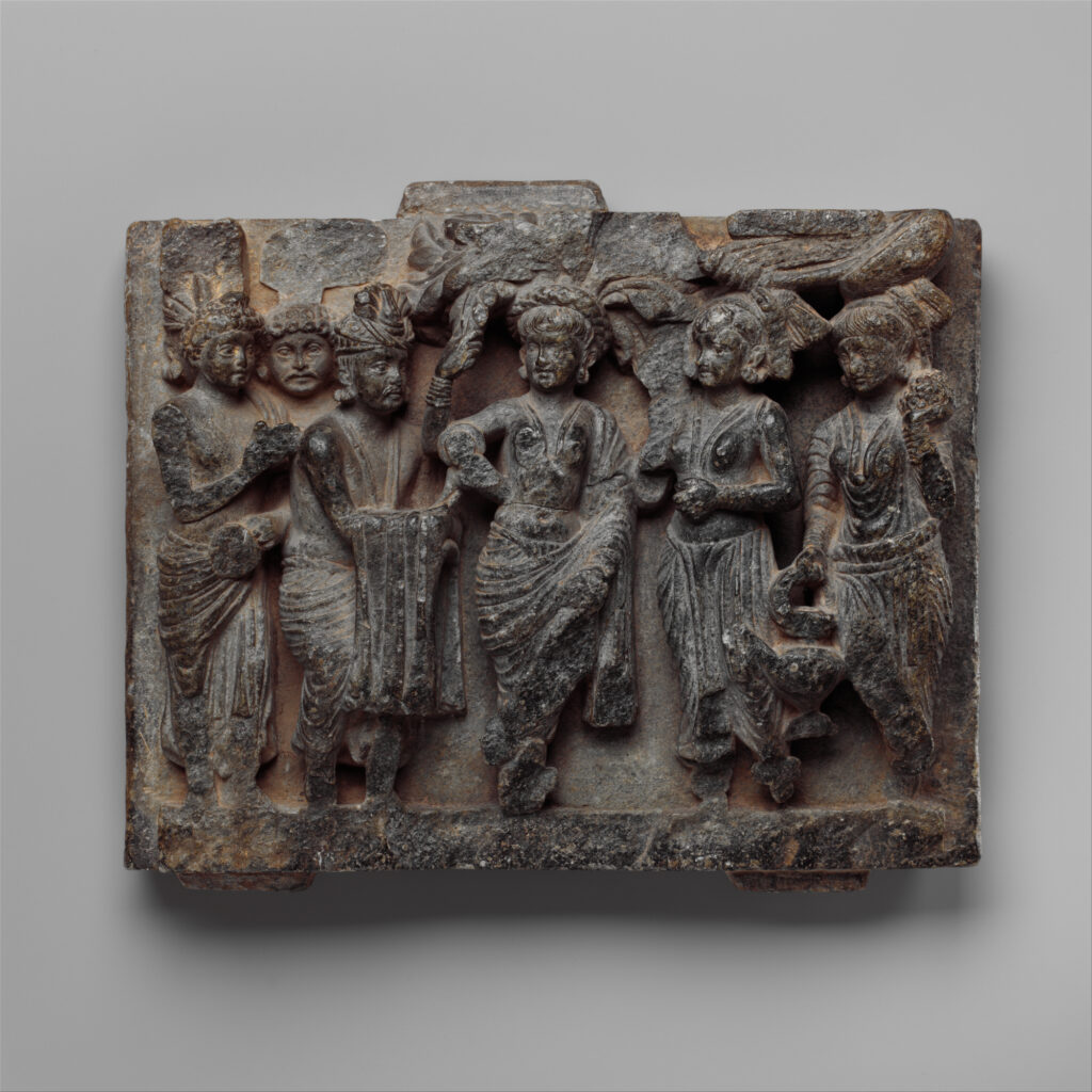 Gandhara: Panel with Birth of the Buddha Shakyamuni, ca. 2nd century CE, ancient Ganhara (today’s Pakistan), Metropolitan Museum of Art, New York City, NY, USA.
