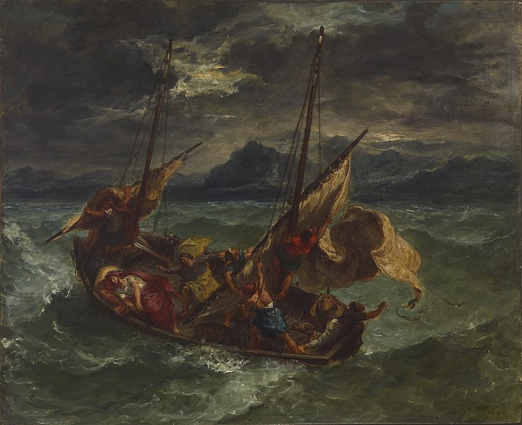 delacroix: Eugène Delacroix, Christ on the Sea of Galilee, 1854, Walters Art Museum, Baltimore, MD, USA.

