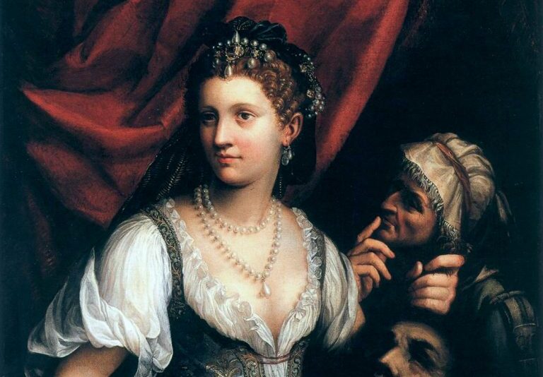 Making Her Mark: Fede Galizia, Judith with the Head of Holofernes, 1596, Ringling Museum of Art, Sarasota, FL, USA. Detail.
