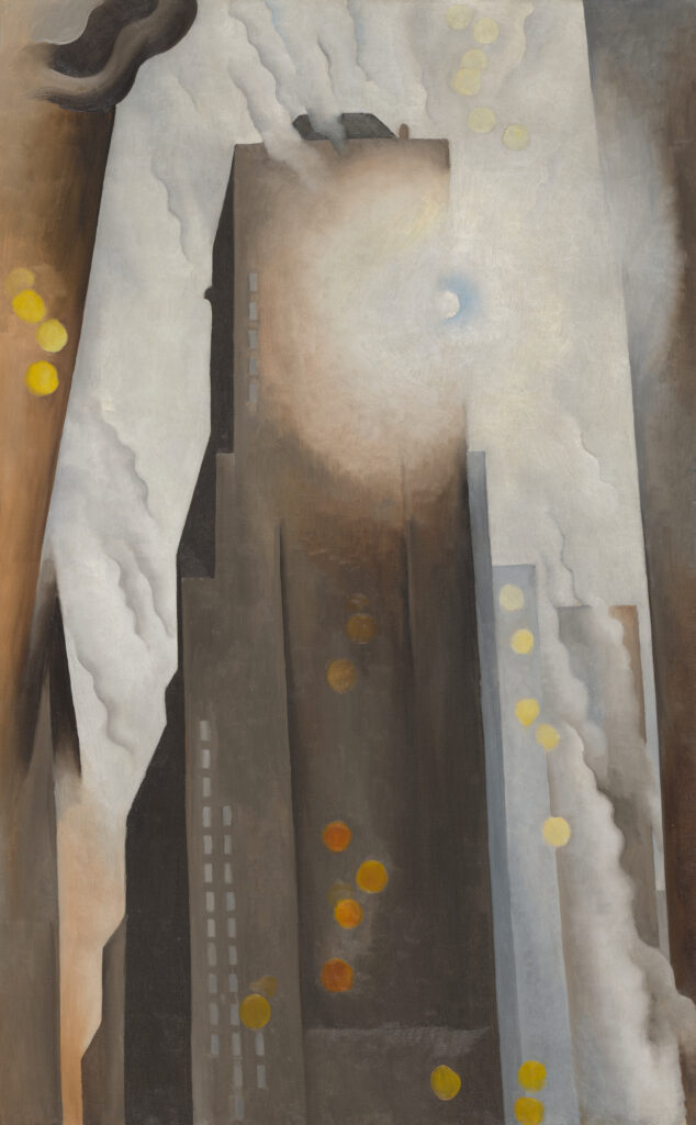Georgia O'Keeffe My New Yorks: Georgia O’Keeffe, The Shelton with Sunspots, N.Y., 1926, Art Institute of Chicago, Chicago, IL, USA, gift of Leigh B. Block. © Georgia O’Keeffe Museum / Artists Rights Society (ARS), New York.
