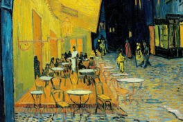 Vincent van Gogh, Terrace of a Café at Night, 1888, Kröller-Müller Museum, Otterlo, Netherlands. Detail.