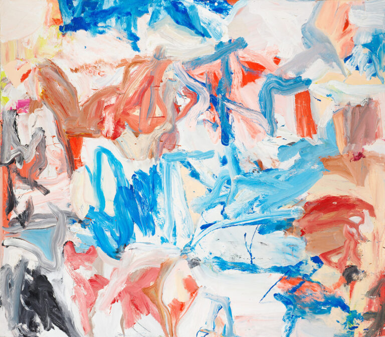 willem de kooning: Willem de Kooning, Screams of Children Come from Seagulls (Untitled XX), 1975, oil on canvas, 77 in x 88 in, Glenstone Museum, Potomac, Maryland © 2024 The Willem de Kooning Foundation, SIAE – Photo Gallerie dell’Accademia.
