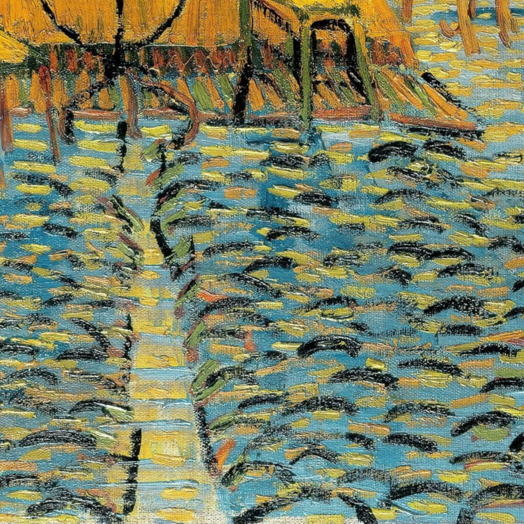 Van Gogh Terrace: Vincent van Gogh, Terrace of a Café at Night, 1888, Kröller-Müller Museum, Otterlo, Netherlands. Detail.
