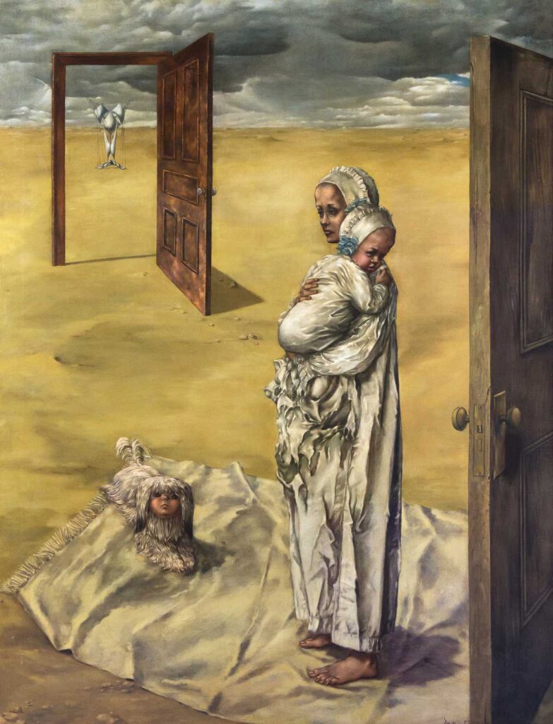 Dorothea Tanning: Dorothea Tanning, Maternity, 1946-1947, private colletion. Tate Modern / © ADAGP, Paris and DACS, London 2018.
