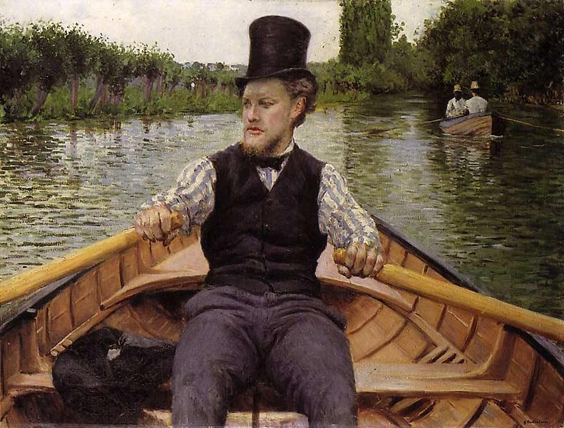 gustave caillebotte: Gustave Caillebotte, Rower in a Top Hat, 1878, Musée d’Orsay, Paris, France.
