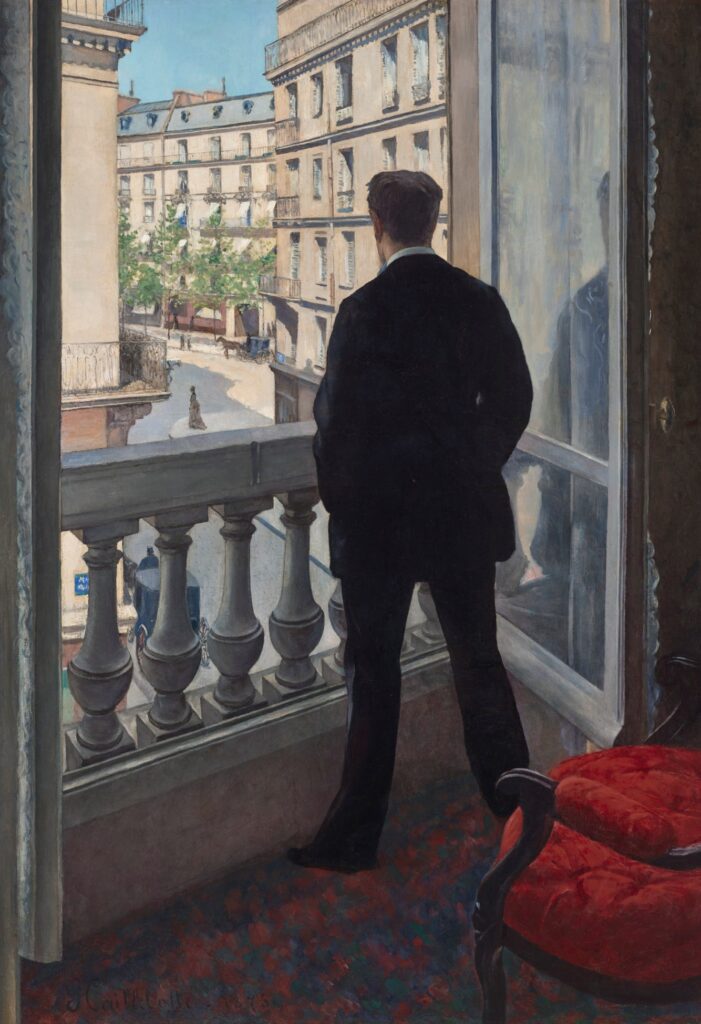 gustave caillebotte: Gustave Caillebotte, Young Man at His Window, 1876, J. Paul Getty Museum, Los Angeles, CA, USA.
