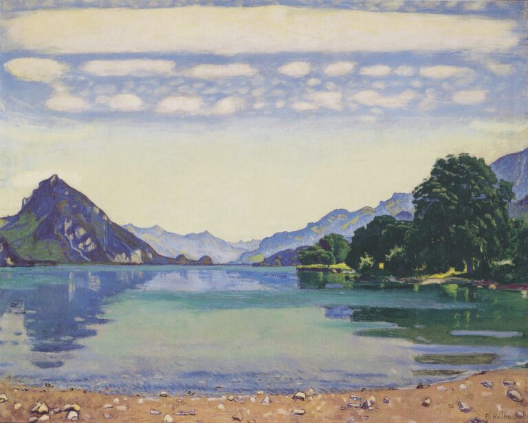 Ferdinand Hodler: Ferdinand Hodler, The View on Lake Thun from Leissigen, Museum of Fine Arts Bern, Bern, Switzerland.
