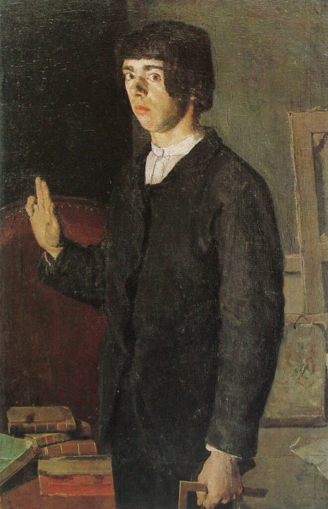 Ferdinand Hodler: Ferdinand Hodler, The Student (Self-Portrait), 1874, Kunsthaus Zürich, Zurich, Switzerland.
