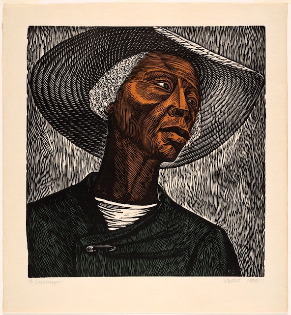 elizabeth catlett: Elizabeth Catlett, Sharecropper, 1952, Art Institute of Chicago, Chicago, IL, USA.
