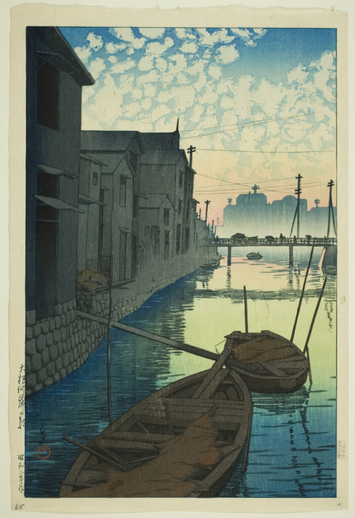 Clouds in Art: Hasui Kawase, Morning on the Daikon Wharf, 1927, Art Institute of Chicago, Chicago, IL, USA.
