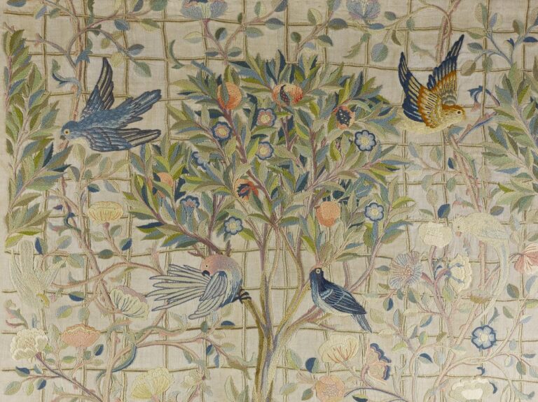 May Morris: May Morris, Embroidered hanging, 1891, National Museums Scotland, Edinburgh, UK.
