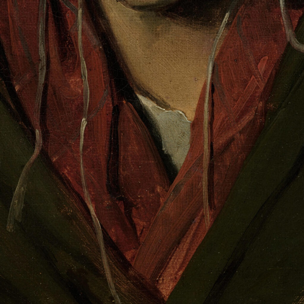 Théodore Géricault Monomaniac of Envy: Théodore Géricault, Monomaniac of Envy, c. 1819-1822, Museum of Fine Arts, Lyon, France. Detail.
