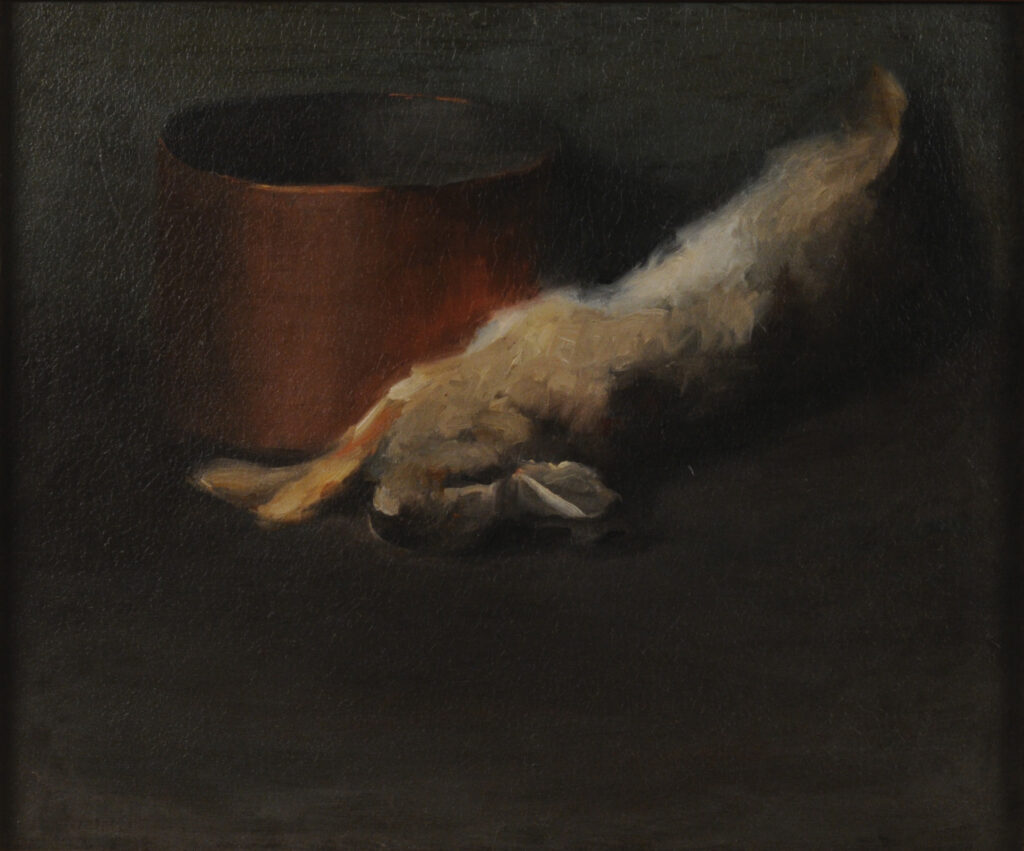 Georgia O'Keeffe and Alfred Stieglitz: Georgia O’Keeffe, Untitled (Dead Rabbit with the Copper Pot), 1908, Art Students League of New York, New York City, NY, USA.
