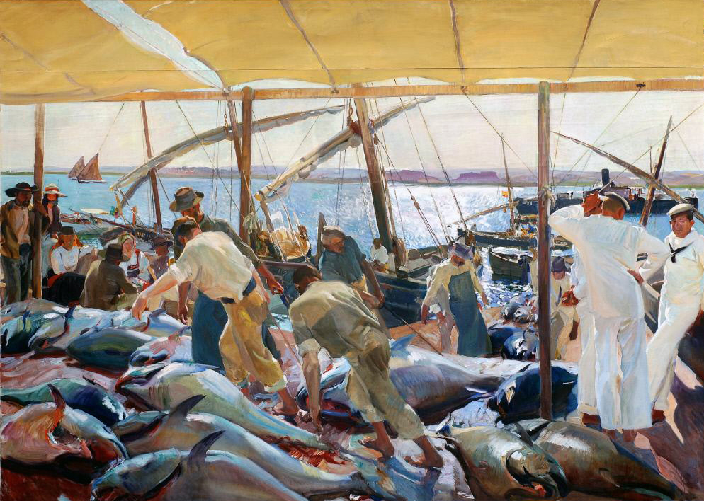 Vision of Spain: Joaquín Sorolla, Vision of Spain: Ayamonte. La pesca del atún (The Tuna Catch), 1919, Hispanic Society of America, New York City, NY, USA.
